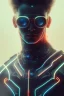 Placeholder: cyberpunk, head, men, portrai, tron