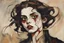 Placeholder: Painting of a vampire girl, in the Expressionist style of Egon Schiele, Oskar Kokoschka, and Franz Marc, in muted natural colors