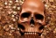 Placeholder: Single Human skull made out of 250 pennies