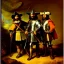 Placeholder: oil portrait of The Three Musketeers and d'artagnan with armor by Rembrandt 8k