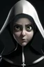 Placeholder: creepy young animated nun