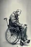 Placeholder: man in a wheelchair drawing