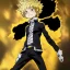 Placeholder: Detailed anime portrait of soulland from my hero academia, gold hair and golden eyes, black suit, intricate details, full body portrait, keep head in frame, slight smile, black Japanese motif, concept art, highly detailed, digital painting, concept art, sharp focus, illustration, art by Yoji Shinkawa, WLOP and greg rutkowski and alphonse mucha and artgerm and yanjun Chen and Junji ito and Makoto Shinkai, HDR, octane render