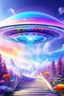 Placeholder: Ufo rainbow, futuriste ultra moderne,stairway to heaven,crystal very beautiful city,nature forest flowers colors