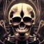 Placeholder: skeleton with blood flows down in hr giger style, steam punk, realistic, made in octane, cinematic, ultra-realistic, extremely detailed octane rendering, 8K, VRAY Super Real ar 2:3, dof photorealistic futuristic 50mm lens hard lighting dark gray tintype photograph, realistic lighting, sepia color