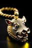 Placeholder: A gold chain with an iced out pumbaa pendant