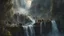 Placeholder: rotting zombies falling from the top of a 3.000 feet high waterfall. fantasy setting, horror. exquisite realism, a masterpiece, fantasy concept art, dynamic lighting, hyperdetailed, intricately detailed, deep color, Unreal Engine, volumetric lighting, Epic cinematic brilliant stunning intricate meticulously detailed dramatic atmospheric maximalist digital matte painting