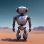 Placeholder: small robot walking in desert, landscape, high detailed, hyperrealisme, sharp focus