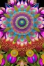 Placeholder: psychedelic mandala made out of flowers, feathers, ultra detailed, photorealistic, vivid colours, intricate details, in the style of Elspeth McLean, 8k