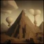 Placeholder: a old huge pyramid in the mountains, scary, steam punk, realistic, made in octane, cinematic, ultra-realistic, extremely detailed octane rendering, 8K, VRAY Super Real ar 2:3, dof photorealistic futuristic 50mm lens hard lighting dark gray tintype photograph, realistic lighting, sepia color