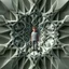 Placeholder: a 3d structure fractal based on tiangles,with a 8 years old boy standing in center