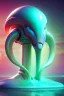 Placeholder: oceanic Alien,full of details, smooth，soft light, light effect，vaporwave colorful, concept art, smooth, extremely sharp detail, finely tuned detail, ultra high definition, 8 k, unreal engine 5, ultra sharp focus