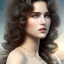 Placeholder: 1970's porno model , cute, angelic face with minor blemishes, beautiful, long flowing hair, wavy hair, curly hair، black eyes, head and shoulders portrait, cinematic, 8k, resolution concept art portrait by Greg Rutkowski, Artgerm, WLOP, Alphonse Mucha dynamic lighting hyperdetailed intricately detailed, bokeh, Stunning 8k ektar film scan