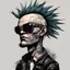 Placeholder: Helioptile in punk art style