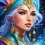 Placeholder: A face portrait of a water female wizard named Aimpion; masterpiece; high-quality; high-relosution; digital art; digital painting; bright colors; focus on face; face; face portrait; profile picture