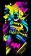 Placeholder: illustration for t-shirt design of Batman, vector illustration, optimize for bold lines, vibrant colors suitable for printing, centered, isolated, illustration, vibrant.