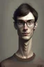 Placeholder: a very slim person named Daniel, very thin arms, wearing glasses and brown hair