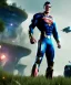 Placeholder: Vilian superman, full body, battlefield atmosphere, hyper realistic detail, unreal engine 5, ultra cinematic and great lighting, octane render, hd, character design