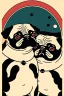 Placeholder:  a group of pugs that are on top of each other, a poster by Nōami, ukiyo-e, anime aesthetic, minimalist.