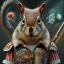 Placeholder:  highly detailed and realistic squirrel gang member wearing a vest and a bandana riding a chopper, high detail, realism, vibrant colours, graffiti accents, complementary colours, splash art, perfect composition, beautiful detailed intricate insanely detailed octane render trending on artstation, 8 k artistic photography, photorealistic concept art, soft natural volumetric cinematic perfect light, chiaroscuro, award - winning photograph, masterpiece, oil on canvas, raphael, caravaggio, greg rutko