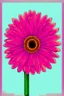 Placeholder: Stylized geometrical interpretation of a Pink Gerber Daisy; Cubism