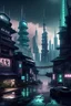 Placeholder: shanghai landscape cyberpunk city