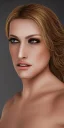 Placeholder: Full body portrait, 8k, hdd, highly realístíc, fully detailed-picture, inspired by mia melano, beautiful model-postured. Beautiful face. Brown eyes, blonde hair, transparent- linen white-dress