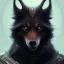 Placeholder: award winning portrait of a male anthropomorphic black wolf long vblack hair. character design by cory loftis, fenghua zhong, ryohei hase, ismail inceoglu and ruan jia. artstation, artistic lighting, highly detailed, photorealistic, fantasy