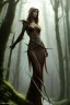 Placeholder: painting of a tall elven young woman with short light brune hair and freckles on the cheak bones and tall body of a topmodel light clothes, long shot, ultra realistic, concept art, intricate details, eerie, highly detailed, photorealistic, sharp focus, octane render, 8 k, unreal engine. art by artgerm and greg rutkowski and charlie bowater and magali villeneuve and alphonse mucha