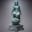 Placeholder: highly detailed marble and jade sculpture of a female necromancer, volumetric fog, Hyperrealism, breathtaking, ultra realistic, unreal engine, ultra detailed, cyber background, Hyperrealism, cinematic lighting, highly detailed, breathtaking , photography, stunning environment, wide-angle, [cgi, 3d, doll, octane, render, bad anatomy, blurry, fuzzy, extra arms, extra fingers, poorly drawn hands, disfigured, tiling, deformed, mutated]