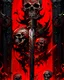 Placeholder: black and red demon straight sword