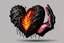 Placeholder: A black hand made out of black smoke violently crushing an anatomically correct heart