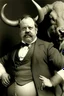 Placeholder: President Grover Cleveland as a pregnant minotaur