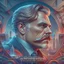 Placeholder: Best quality, masterpiece, ultra high definition,Futuristic, cyberpunk, Friedrich Nietzsche,Comic style