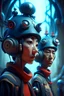 Placeholder: Retro futuristic tribal japanese hattori and Enki Bilal, art by john lasseter and Anato Finnstark, retro, surreal, Science fiction, ((((goro fujita)))) digital art retroism Cinema 4D Octane Render dystopian retrofuturism sci-f