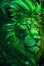 Placeholder: stunningly intricate details of this green digital painting. Featuring a luminous filigree fantasy lion with fluffy fur and reflective eyes, this close-up portrait is a true masterpiece of digital art.t, by craola, Jasmine Becket-Griffith, Cyril Rolando . concept art, centered composition perfect composition, centered, intricated pose, intricated, low poly, isometric art, 3d art, high detail, artstation, concept art, behance, ray tracing, smooth, sharp focus, ethereal lighting