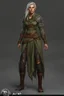 Placeholder: create an iconic female full body ragged elf rogue character illustration with highly detailed facial features in the concept art style of Thom Tenery , 8k, ArtStation, DeviantArt