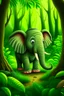 Placeholder: In a lush jungle, lived Ellie the elephant, known for her kindness