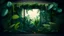 Placeholder: Create a 16:9 frame made in a jungle style, with plants and everything linked