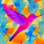 Placeholder: hummingbird geometric abstract watercolor