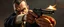 Placeholder: mean looking mafia thug with hot dog hand gun