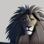 Placeholder: Lion King Animation OC male lion black mane triangular face hooked black nose tip