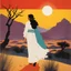 Placeholder: [poster by René Gruau] Ostara (in American Gods) Colourfully encounter in the desert