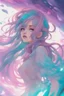 Placeholder: A stunning Anime girl suspended in a kaleidoscope of colors, captured in a photorealistic, cinematic photograph, as if plucked from a dream sequence. Her vibrant turquoise hair flows like a river, contrasting with the muted, earthy tones of her skin, set against a gradient of iridescent pinks and purples, evoking a sense of ethereal mysticism. Soft, cinematic film grain textures the image, infusing it with a sense of nostalgic warmth, as if lit by the flickering lights of a vintage cinema.