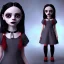 Placeholder: Jenna ortega as wednesday addams with wednesday addams dress,soft libstick, wednesday addams make up, overknee socks,fantasy art, dramatic lighting, highly detailed oil painting, volumetric lighting