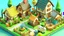 Placeholder: create a small borrower-style village with the tiny animal-themed characters living in it