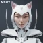 Placeholder: beautiful smooth realistic Japanese cat woman robot, body with long legs, cat aye, extremely sharp detail, finely tuned detail, ultra high definition, 8 k, unreal engine 5, ultra sharp focus, accurate wings