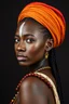 Placeholder: Traditional Native African , full body side view, looking at the viewer, white make up on her face, , traditional si, studio photograph, very aesthetic, highly detailed, brilliant composition, hyper realistic, photorealistic, subsurface scattering matt painting