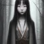 Placeholder: Sadako Yamamura (Ringu, 1998) ; screenshot, Dark Foggy Georgeous Horror Dark Fantasy Art by James Bousema, digital illustration, evil,wild, cold stare ,photo-realistic, 32K,dynamic colors,high details,high definition,crystal clear image,aspect ratio 33:1,DIGITAL ILLUSTRATION by James Bousema Modifiers: Nikon D850 elegant Award winning photography fantasy photorealistic very attractive