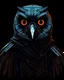 Placeholder: Owlman imágen lineal colorida